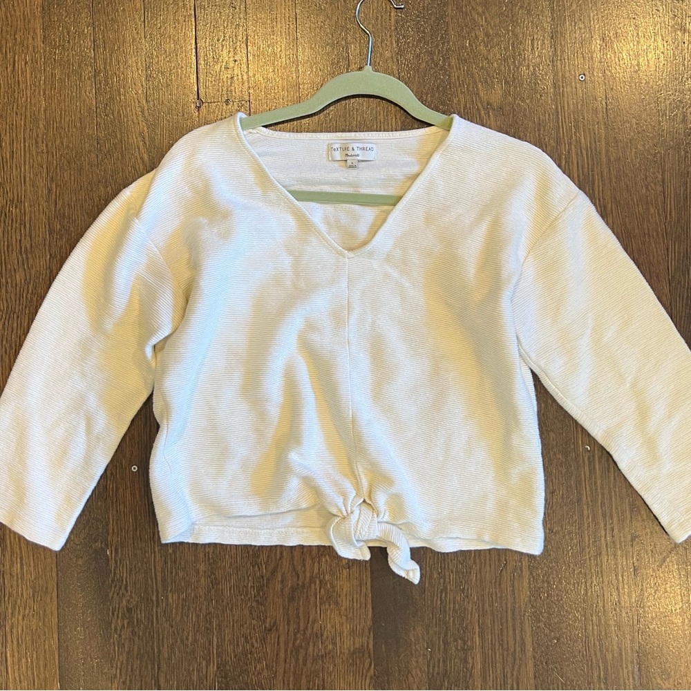 White Madewell tie top